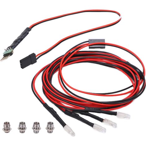 4 jeux de phares LED RC à 3 canaux pour voitures RC 1/10 1/8, éclairage avant pour modèles radiocommandés (1/5)