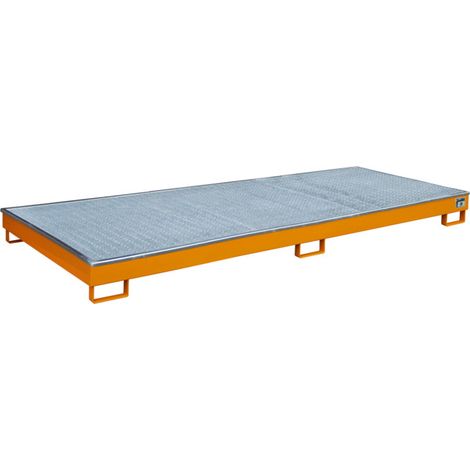 Bauer Südlohn Bac de rétention avec insert PE RW-GR 3300-1 PE, peint, orange jaune