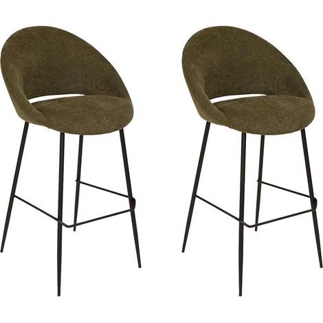 Lot de 2 Chaises de Bar "Amago" 101cm Vert Cèdre
