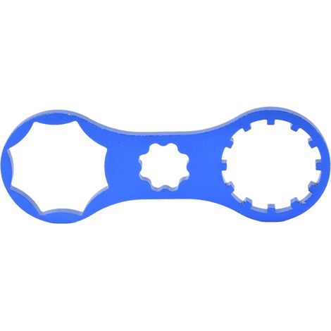 Aluminum alloy bicycle front fork wrench for mountain bikes, front wheel axle cover removal tool. - AquaForge (1/5)