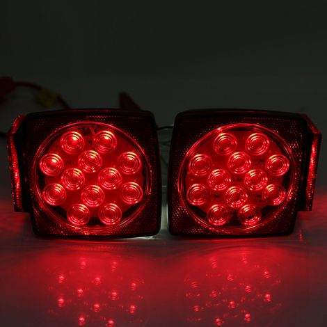 Quadratisches LED-Rücklichtset für B-Anhänger – Exklusives Überseelager (1/5)