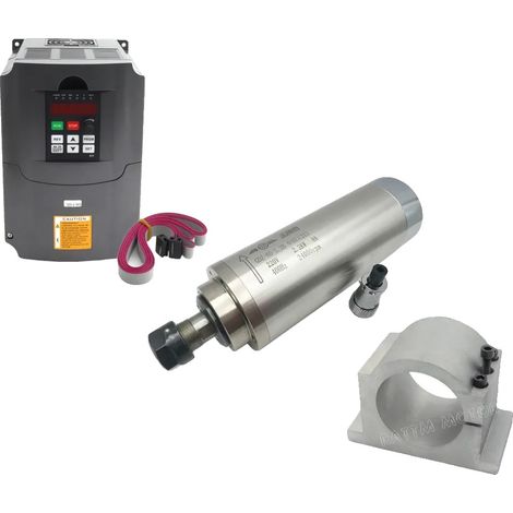 Motor de husillo refrigerado por agua, de alta eficiencia y aplicaciones versátiles, con pinza de 220 V VFD. (1/2)