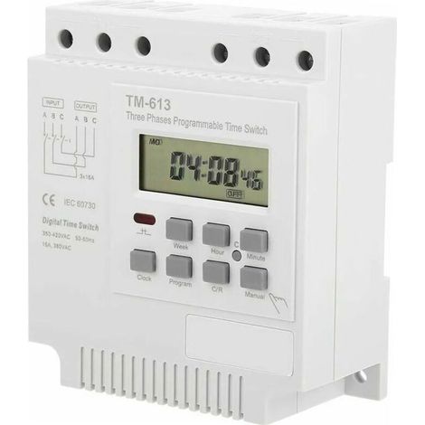 Minuterie Programable - Minuteur 380V TM-613 Commutateur de minuterie pour moteur triphasé (1/4)