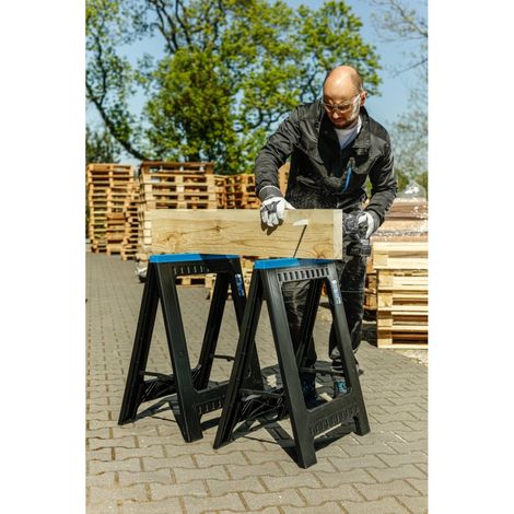 Tréteau 770 mm de ht - 150 kg Maxi - pieds antideranpants