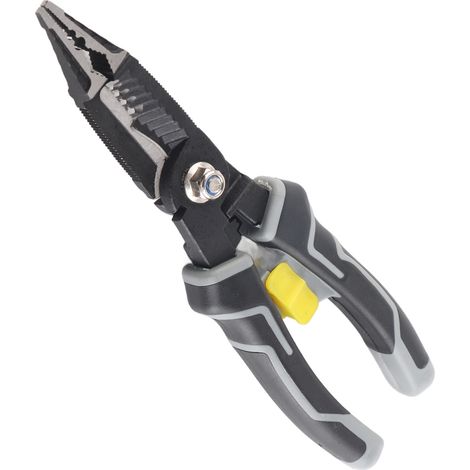Pince à dénuder multifonctionnelle pour électricien, noire et jaune, pour l'entretien. (1/5)