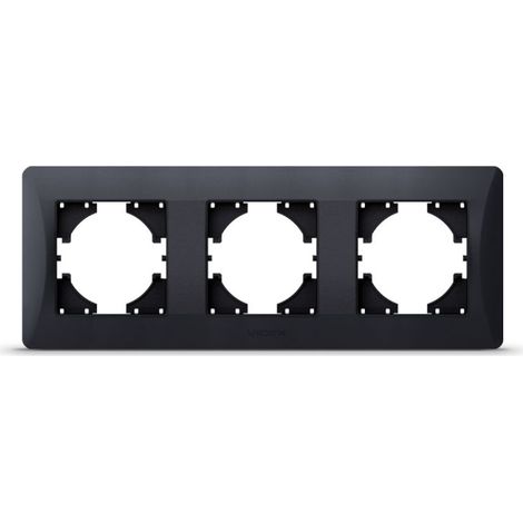 Marco triple horizontal grafito negro videx binera (1/2)