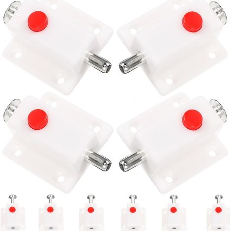 Loquet à Ressort Blanc en ABS et Fer 10 Pièces (1/5)