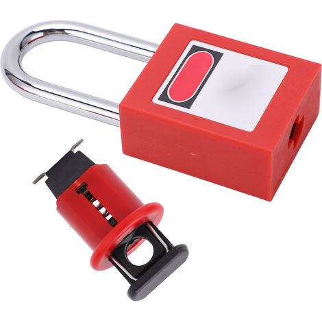 Dispositif de verrouillage miniature pour disjoncteur de sécurité, verrou de disjoncteur pour l'alimentation électrique industrielle (MPCO + cadenas de 38 mm)