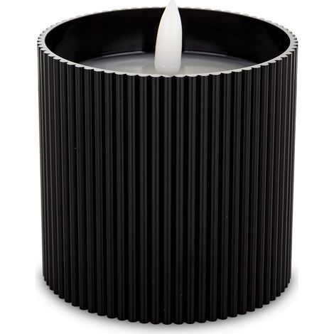 Bougie LED avec minuterie, noire, 9,5 x 8 x 8 cm (1/5)