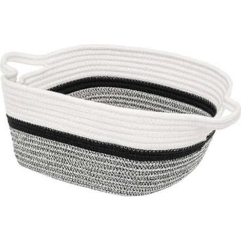 Panier de Rangement "Mix N Modul" 31x15cm Blanc & Noir (1/2)
