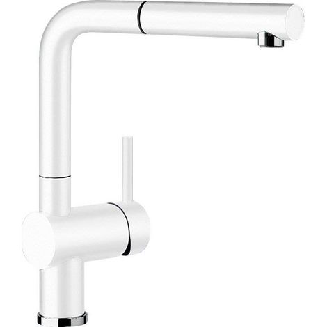 Blanco Linus S - Küchenarmatur, mit ausziehbarem Anschluss, Weiß 516692