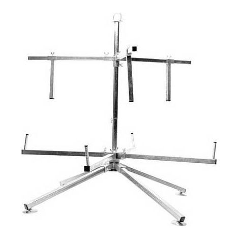 Supporto srotolatore per bobine tubazioni multistrato, PEX e PE con guida per tubazione realizzato in acciaio zincato anodizzato regolabile.(DianFlex)