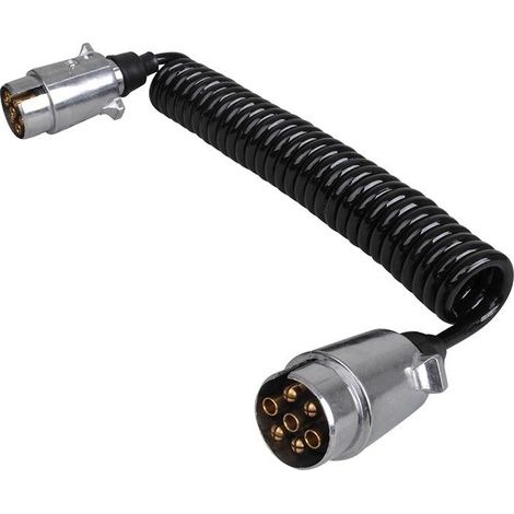 Spiralkabel 3 5M Mit 2X 7 Poligem Stecker Metall