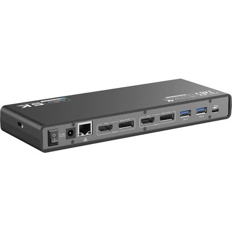 T’NB Stazione di Accoglienza Doppio Schermo 4K60Hz, 14 in 1, HDMI e DisplayPort, 4X USB-A 3.0, 2X USB-C 3.0, Compatibile con Windows, macOS, Lin