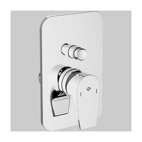 MISCELATORE DOCCIA INCASSO CON DEVIATORE BING - Completo -Cromo