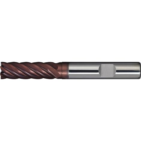 Fresa D.6mm inserto-L.25mm carburo sólido TiAlN 35-38 grados HB Z.6 ext. Largo PROMAT