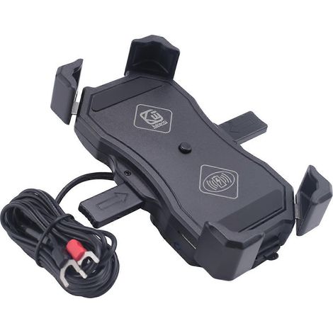 Chargeur sans fil pour téléphone portable, support de charge rapide pour moto, quad et autres véhicules. (1/4)