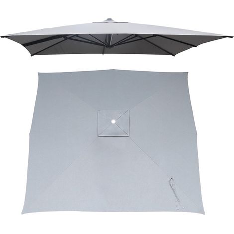 Parasol déporté Toptex Carré 3x3m Housse de rechange en polyester anti-UV pour jardin et terrasse (1/4)