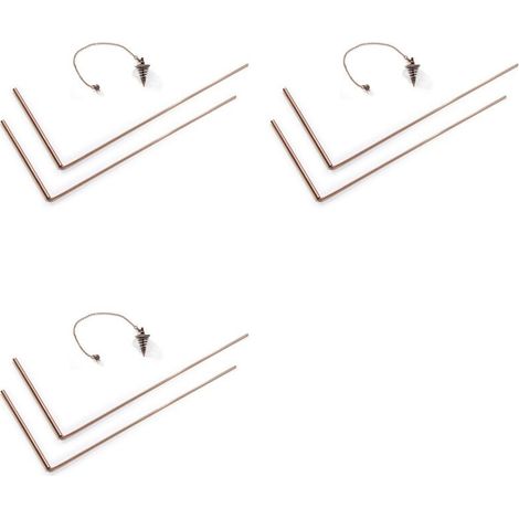 Adatto per 6 bastoncini divinatori in rame, bastoncini divinatori spirituali, bastoncini flessibili in rame, bastoncini divinatori con pendolo.