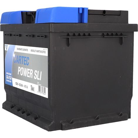 POWER SLI Starterbatterie 52 AH / 470 A