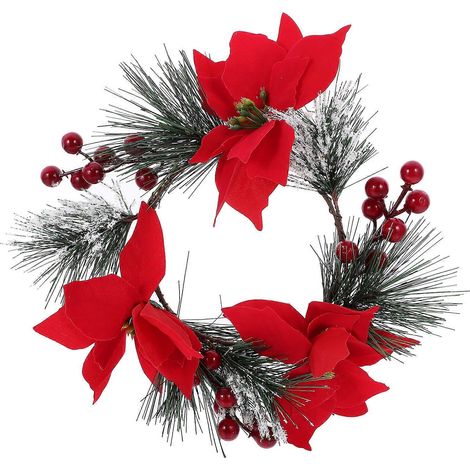 Couronne décorative de bougies de Noël pour table de fête (2 pièces) (1/5)