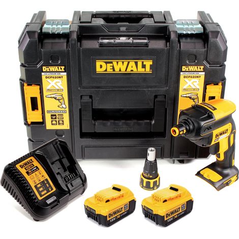 DeWALT DCF 620 M2 Atornillador para panel de yeso a batería XR 18V en maletín TSTAK + 2x Batería DCB 182 4,0 Ah + Cargador DCB 115 (1/5)