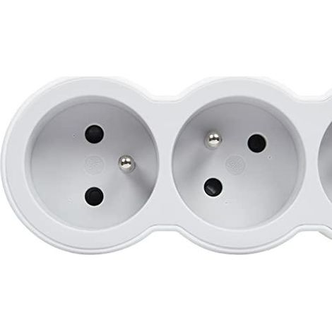 Legrand Steckdosenleiste weiß und grau 6 Anschlüsse 3680W extra-flach Design