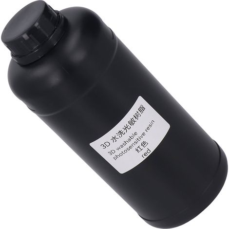 1000 ml 3D-Druckerharz, hochfestes Fotopolymerharz, fotopolymerisierbar und wasserabwaschbar, universell für LCD- und DLP-Bildschirme, rot. (1/5)