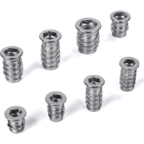 100 x SO-TECH PROFI Einschraubmuffen Eindrehmuffe mit Abdeckrand M6 x 12 mm Einschraubmutter aus verzinktem Stahl mit Innensechskant