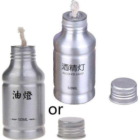 Voici une proposition de titre produit en français, respectant la limite de 190 caractères :

Mini brûleur à alcool portable 50ml en alliage d'aluminium pour lampe de laboratoire, équipement de chimie (1/4)