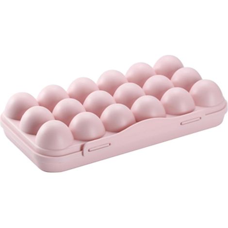 Boîte à Œufs - 18 Grilles - Plastique PP - Couvercle Hermétique - Réfrigérateur et Cuisine - 30x15x6,5cm (1/5)
