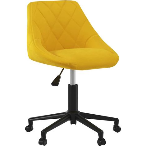 Maison Exclusive - Bürostuhl Drehbar Senfgelb Samt (1/5)