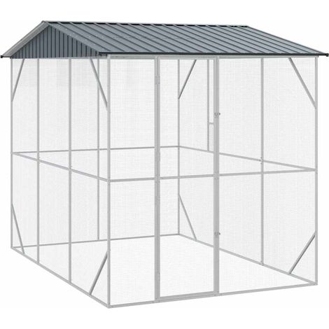 Bird Cage Anthracite 227 x 310 x 247 cm Galvanised steel vidaXL