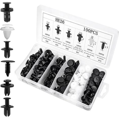 Car Fastener Clips Assortment Kit Replacement Expansion Screw Pin Rivet Set for Car (1/5)