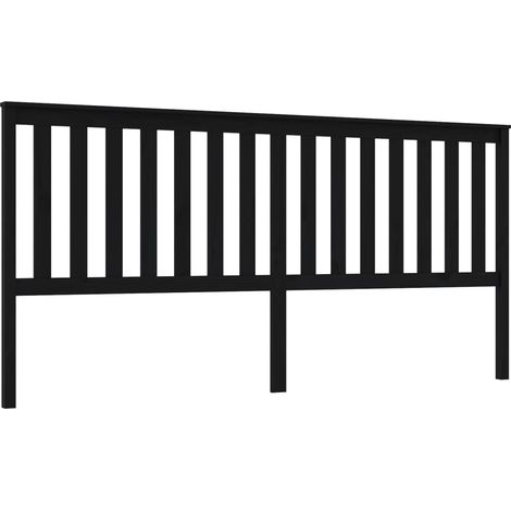 Maison Exclusive - Kopfteil Schwarz 206x6x101 cm Massivholz Kiefe