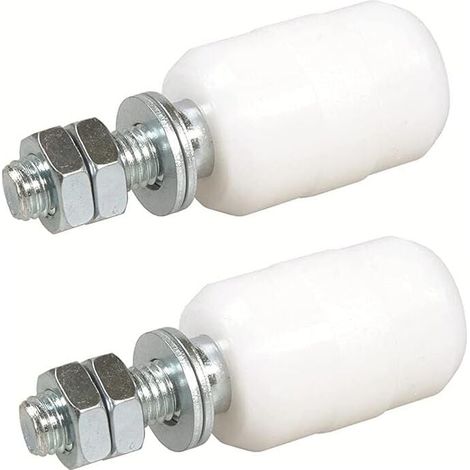 Obere Führungsolive aus Nylon, 2 Rolleneinheiten für Schiebetüren, Befestigung mit Gewindestange, Olive oder Führungsrolle für Schiebetore oder andere Anwendungen (40 x 60 mm) (1/4)