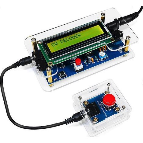 Décodeur de code Morse CW, circuit imprimé en vrac, émetteur sans fil, prise US, photo couleur