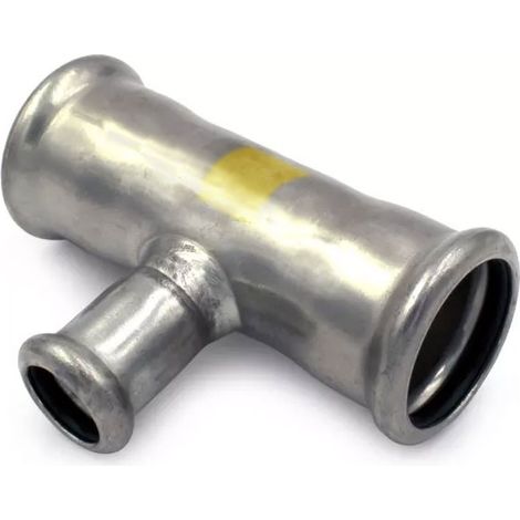 Tee ridotto ø28 x 22 x 28 Inox 316L a pressare GAS 192028022G - -  RACCORDERIE METALLICHE - - (1/2)