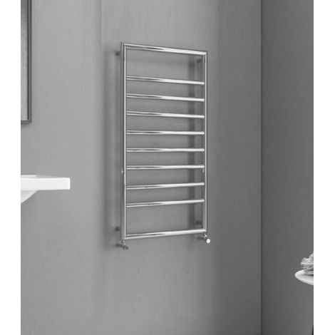 Termoarredo Scaldasalviette bagno 90x50cm Interasse 46cm in Acciaio finitura Cromo ''Design 7-900'' (1/2)
