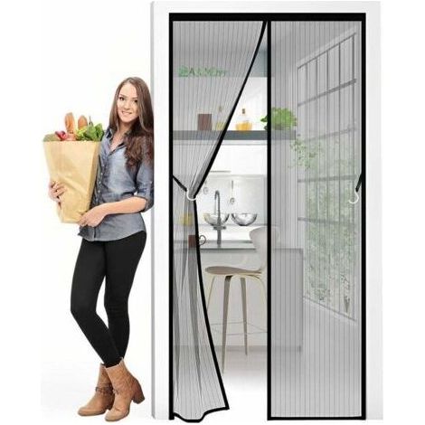 Magnetisches Moskitonetz für Türen 80 x 235 cm – 100 % Polyester – Selbstklebende Montage ohne Bohren – Für Haustüren und Terrassen