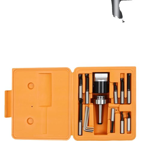 Conjunto de cabezal de mandrinar, Rango de mandrinado: 10-125 mm, Diámetro del cabezal de mandrinar: 5 cm, Altura del cabezal de mandrinar: 6 cm, Desplazamiento máximo: 1,59 cm, Rango de precisión: 0- (1/5)