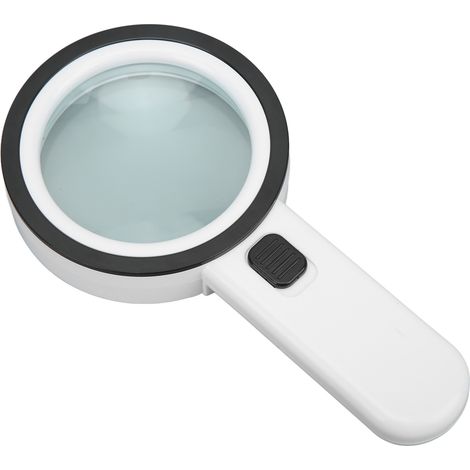 Tragbare 8-cm-Lichtlupe, 30-fache Vergrößerung, mit 12 hellen LEDs (1/5)