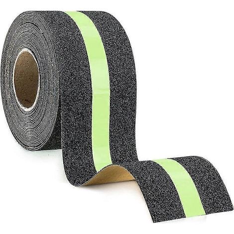 Nachtleuchtendes, rutschfestes Treppengriffband, matte Warnaufkleber in Sandpapieroptik, Rolle für den Innen- und Außenbereich-50mmx300mm