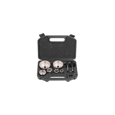 Kit de corte para metales y azulejos: 9 brocas de acero endurecido para perforar vidrio, porcelana y cerámica.