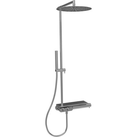 Colonne de douche thermostatique Métal Brossé Thermo Up - CRISTINA ONDYNA XT48877 (1/2)