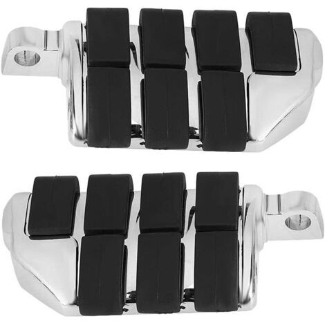 Marchepieds Arrière de Moto, Repose-pieds VTT Repose-pieds Arrière Passager pour Plancher de Moto Kit de Pédales en Acier Métal Lourd + Caoutchouc