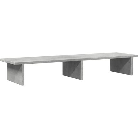 Mesa de escritorio con soporte para monitor mueble de 100 x 27 x 15 cm madera de ingeniería color gris 020044842
