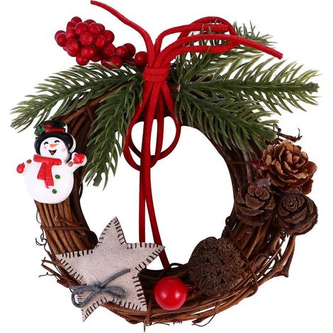 Mini couronne de fête, mini couronne de Noël délicate à suspendre pour la décoration, lot de 3 pièces (1/5)