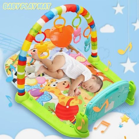 TEMPSA 3 en 1 Bébé Tapis de Jeu Piano Berceuse Musical Sommeil D\'activité Fitness de Couverture (1/4)