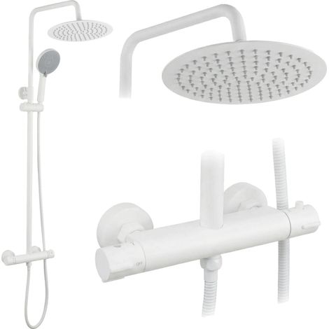 Duschset Ohne Auslauf Mit Thermostat Rea Lungo White (1/5)